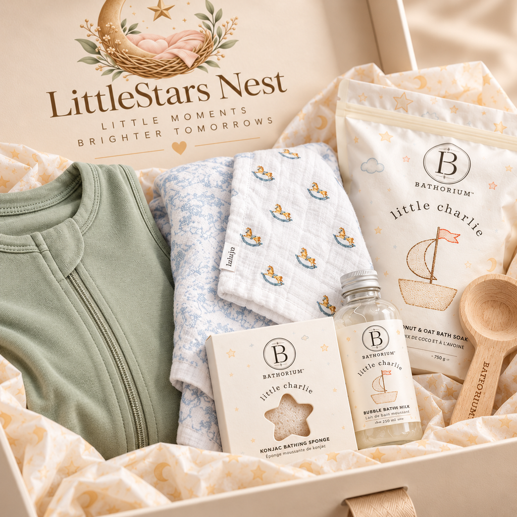 Close-up of the LittleStars Luxe gift contents